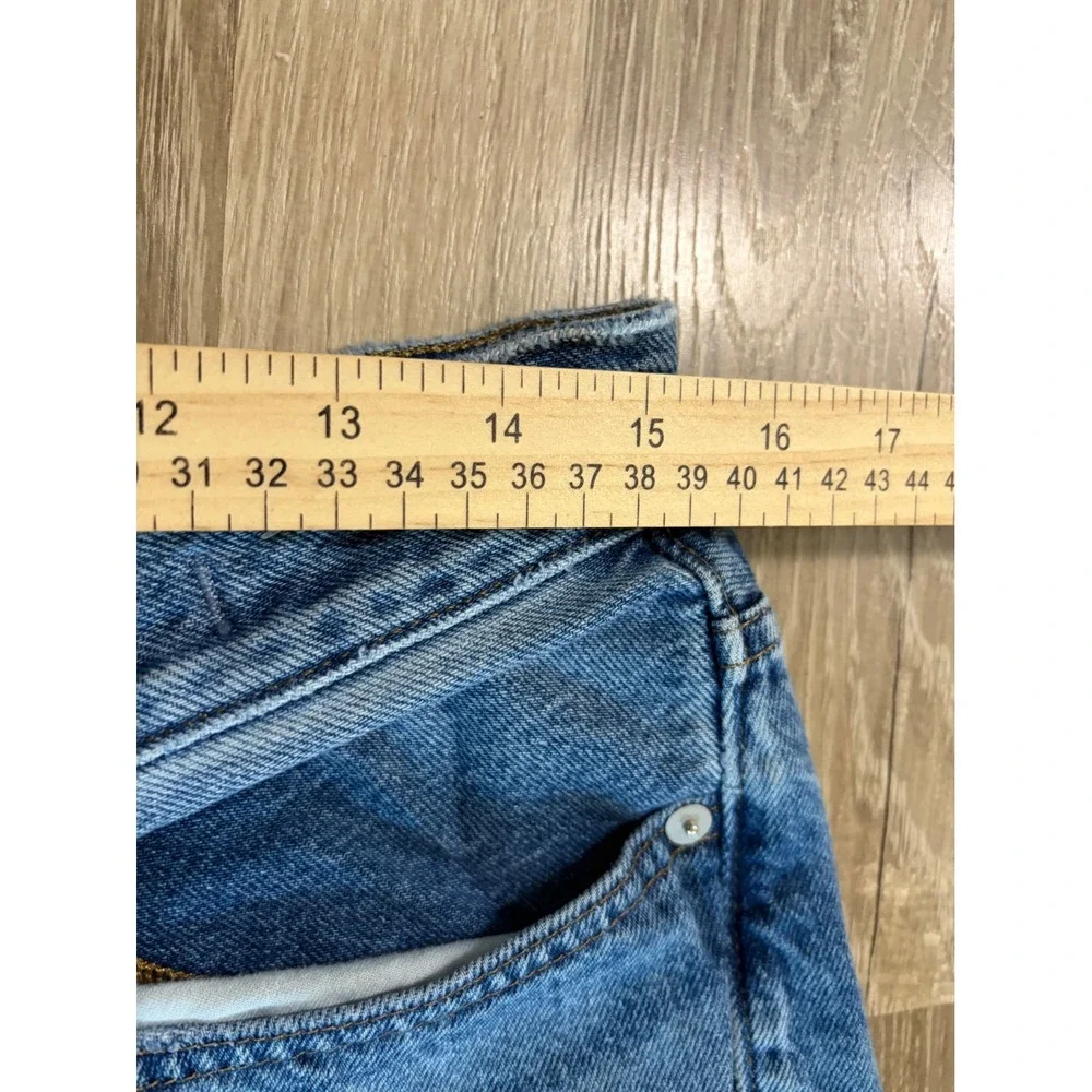 Madewell Jeans Curvy‎ Super Wide Leg High Rise Sz 31P (30x26) Baggy Medium Wash